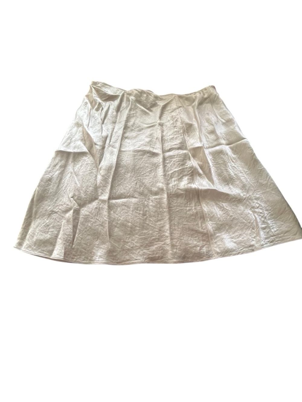 Babaton Champagne Satin A-Line Skirt Size 12 Minimalist Quiet Luxury - Picture 3 of 5